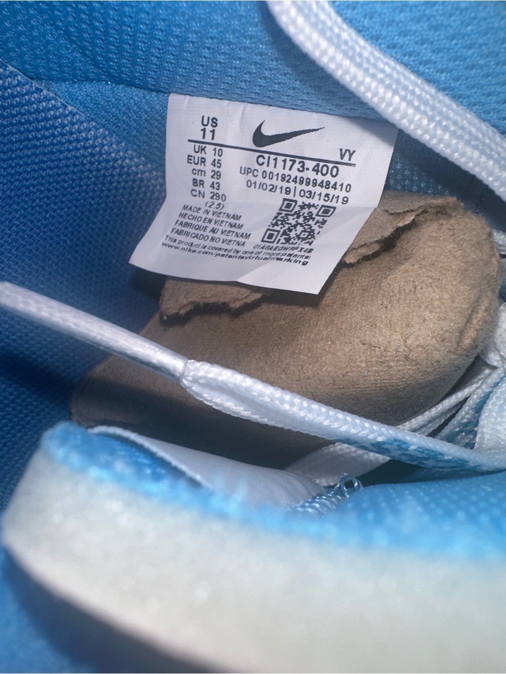 Off white air force one university blue - Picture 3 of 4